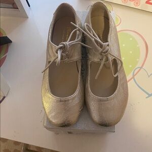 Manuela De Jaun Metallic Lace Mary Jane size 27 new